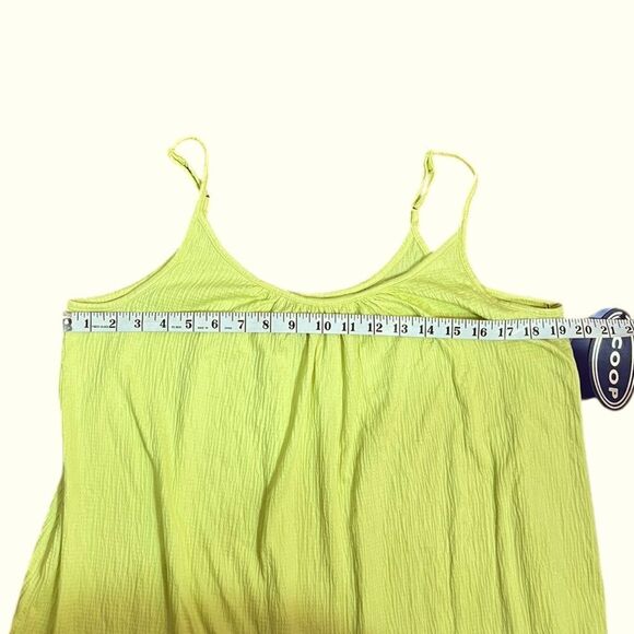 Scoop Lime Green/Yellow Sleeveless Ruffle Dress, Size L, NWT - Picture 5 of 9